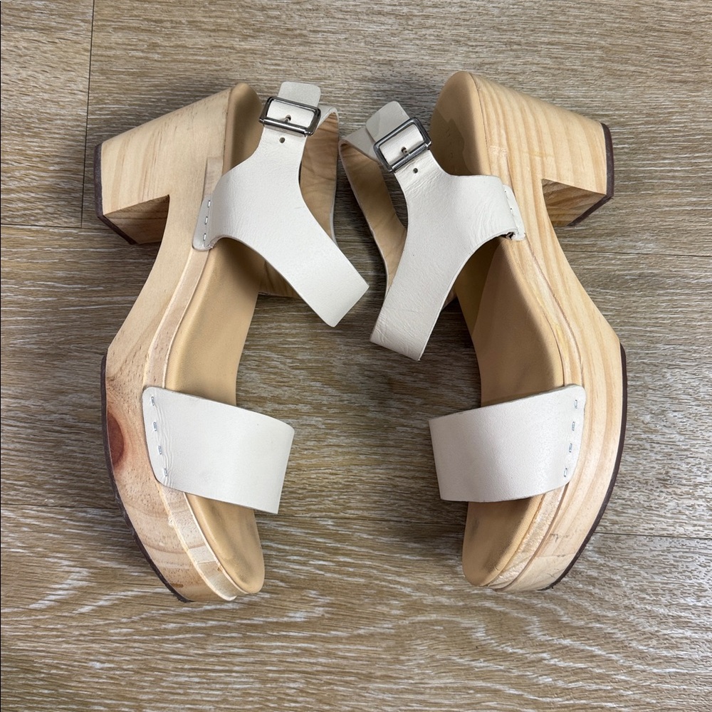 Nisolo All-Day Open Toe Clog Heel Sandal in Bone Size 9 - Picture 6 of 13